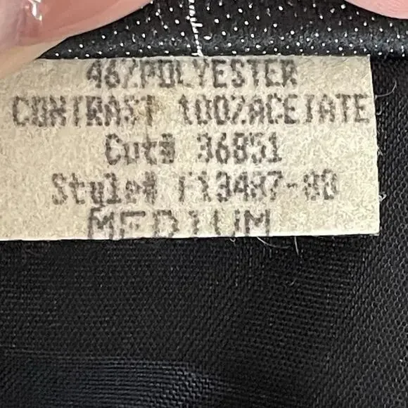 Facets by Mirrors Vintage Tapestry Vest Women M Black Cherubs Angels Satin Back - Picture 5 of 7